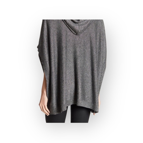 new Leimere ༄ Cozy Cashmere Sweater Poncho Hoodie Top ༄ Marbled Grey ༄ XS S M L - Picture 6 of 15